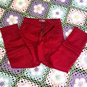 NOBO Mid Rise Skinny Pants in Dark Red